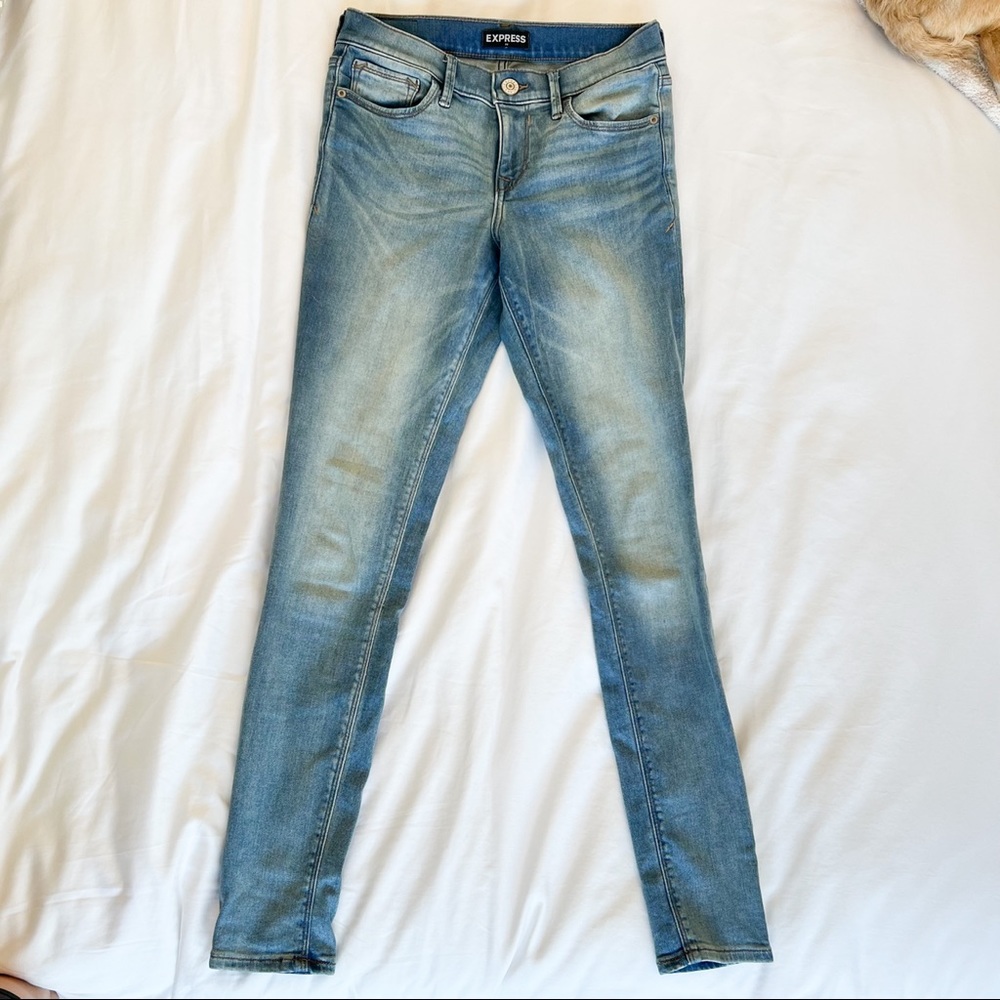 Express skinny jeans - light wash jeans